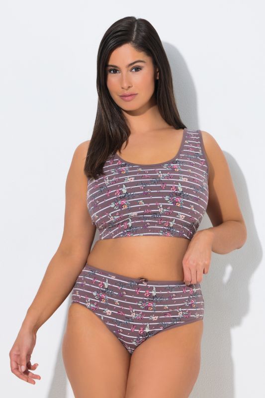 Floral Stripe Bralette
