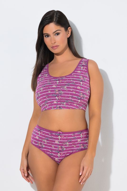 Floral Stripe Bralette