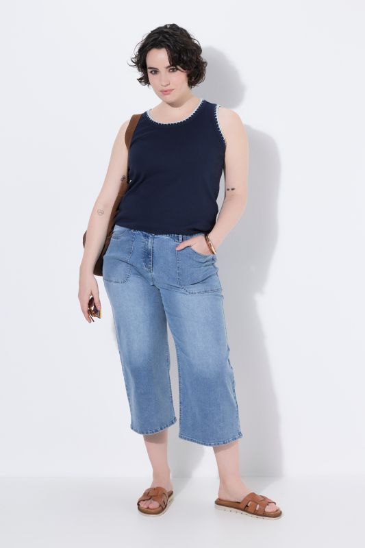 Stretch Fit Mary Denim Culottes