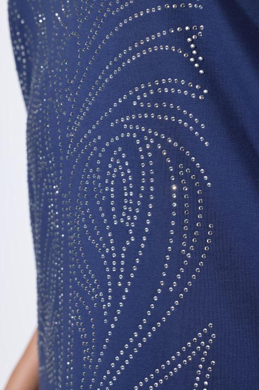 Rhinestone Leaf Short Sleeve Tee