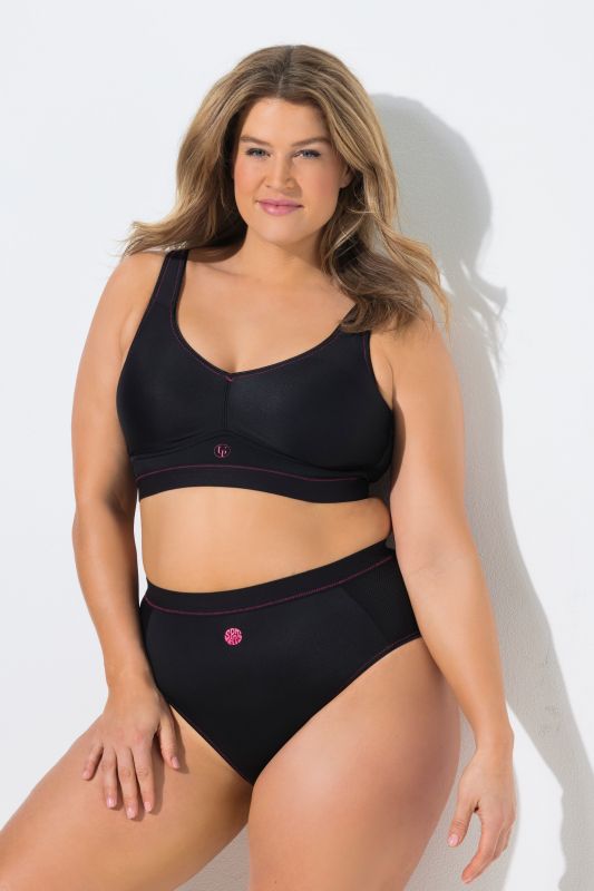 Pink Seam Underwire-Free Sports Bra