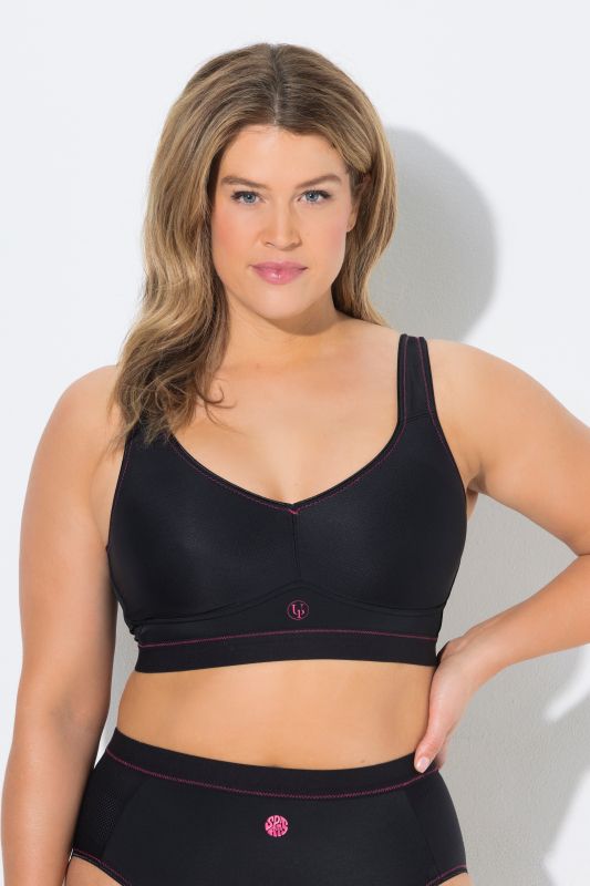 Pink Seam Underwire-Free Sports Bra