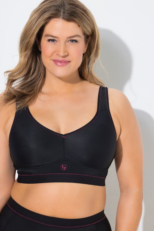 Pink Seam Underwire-Free Sports Bra