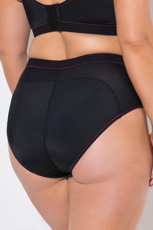 Pink Seam Mesh Panel Performance Panty