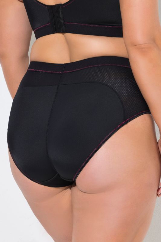 Pink Seam Mesh Panel Performance Panty