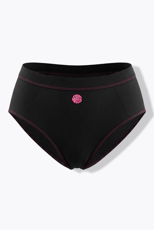 Pink Seam Mesh Panel Performance Panty