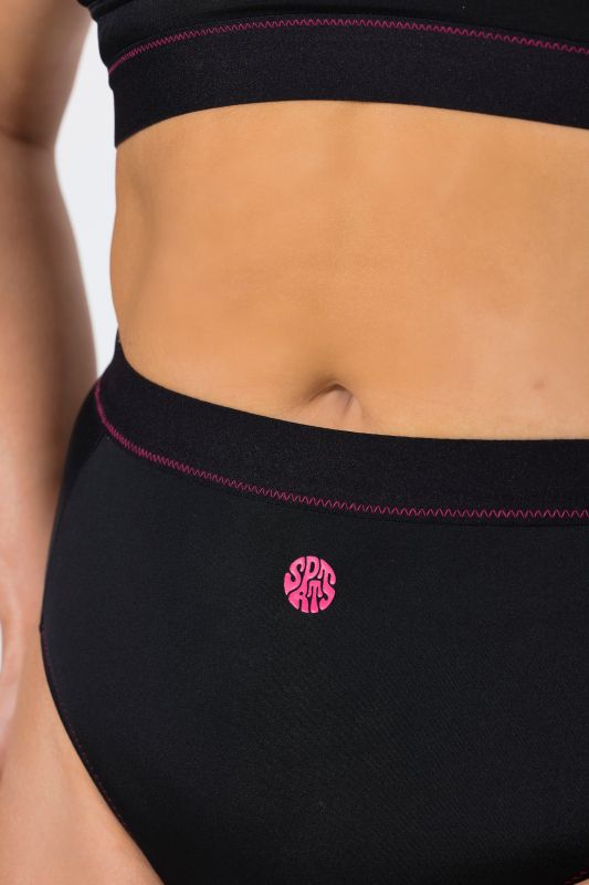 Pink Seam Mesh Panel Performance Panty