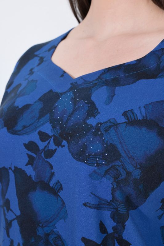 Sparkling Midnight Floral Sweetheart Neckline Pima Cotton Tee