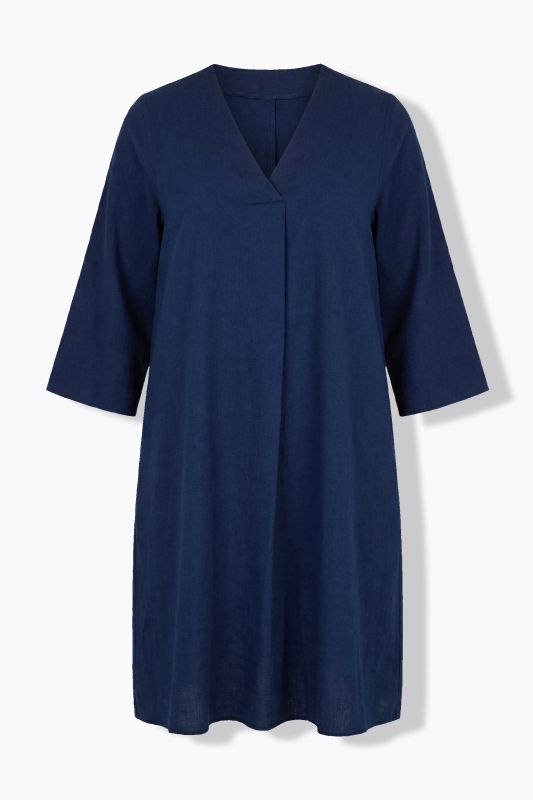 Denim 3/4 Sleeve Pocket Dress