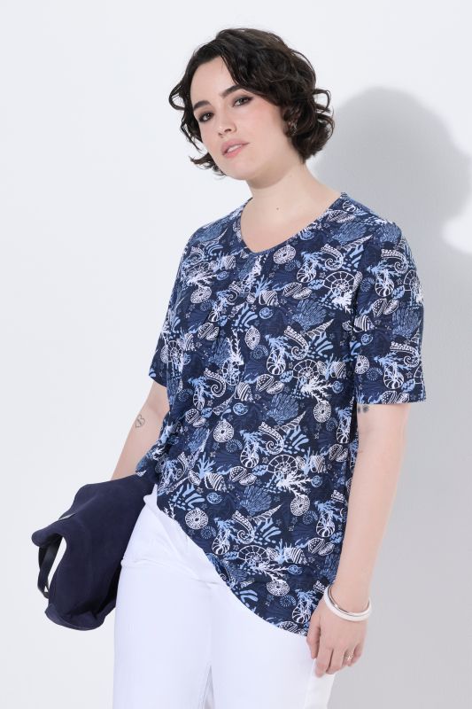 Maritime Print Short Sleeve Tee