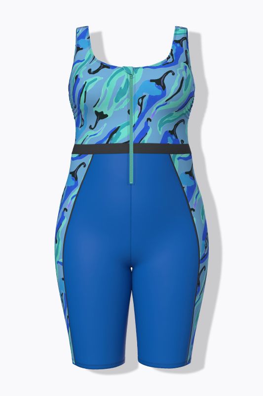 Cool Chili Zip-Front Unitard Swimsuit