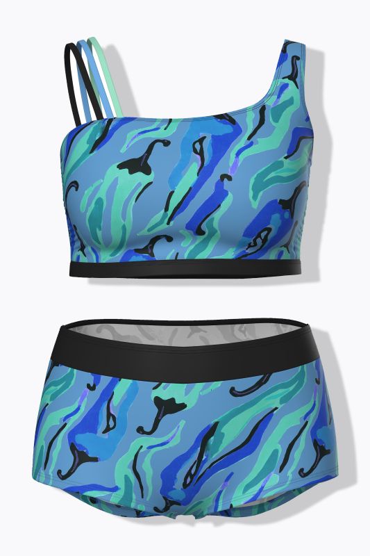 Cool Chili Split Strap Two Piece Bikini Set