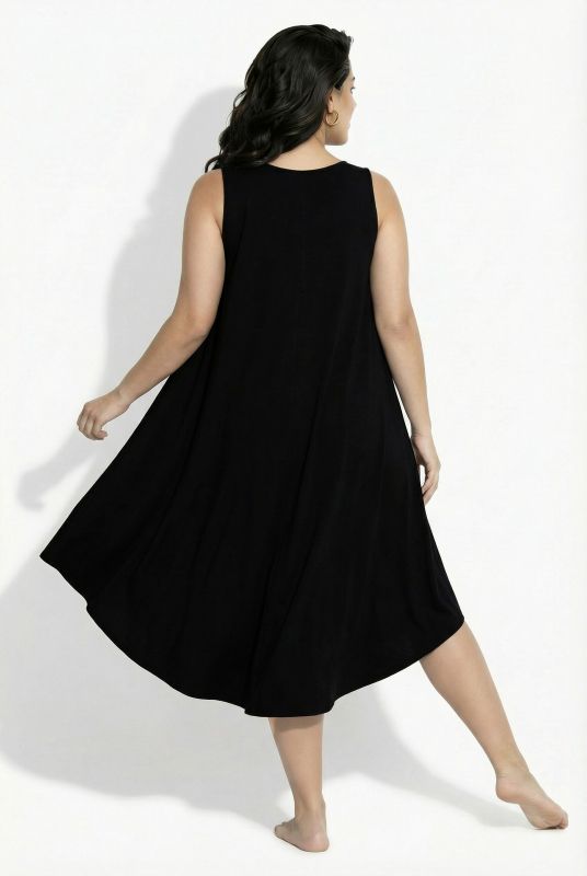 Chameleon Print Sleeveless A-Line Dress