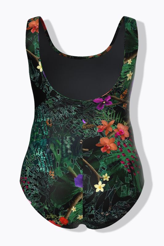 Chameleon Print One Piece Swimsuit