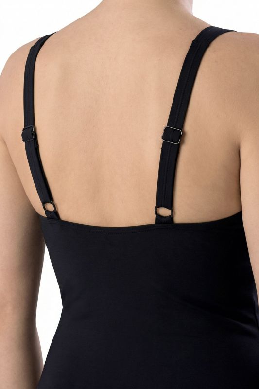Strappy Mesh Panel One Piece Swimsuit