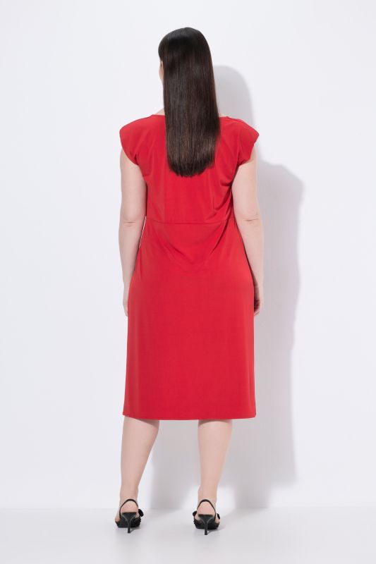 Draped Sweetheart Neckline Tulip Hem Dress