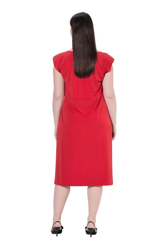 Draped Sweetheart Neckline Tulip Hem Dress