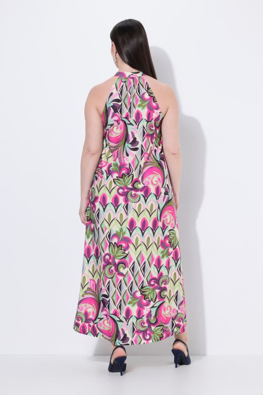 Floral Ogee High-Neck Dress