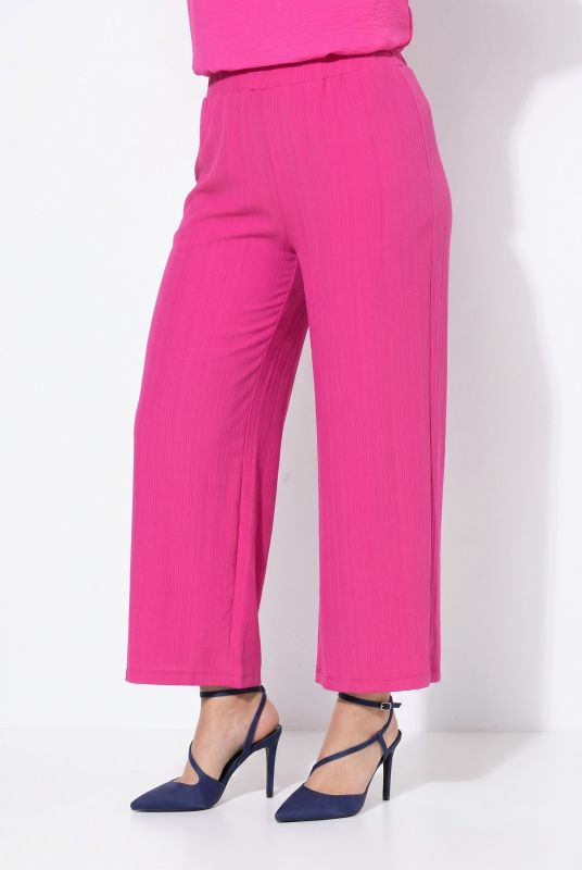 Textured Crepe Wide Leg Culottes
