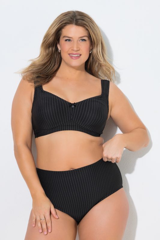 Pinstripe Underwire-Free Bra