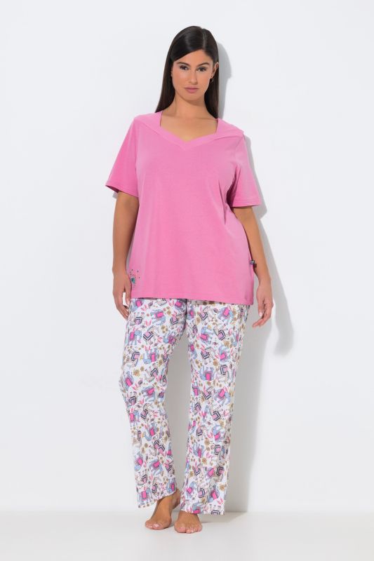 Elephant Print Two Piece Pajama Set
