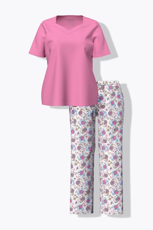 Elephant Print Two Piece Pajama Set