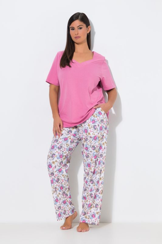 Elephant Print Two Piece Pajama Set