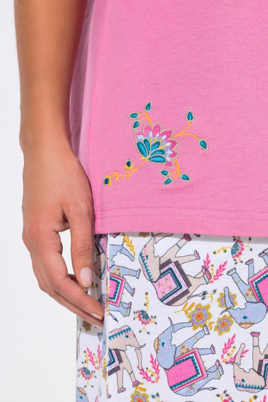 Elephant Print Two Piece Pajama Set