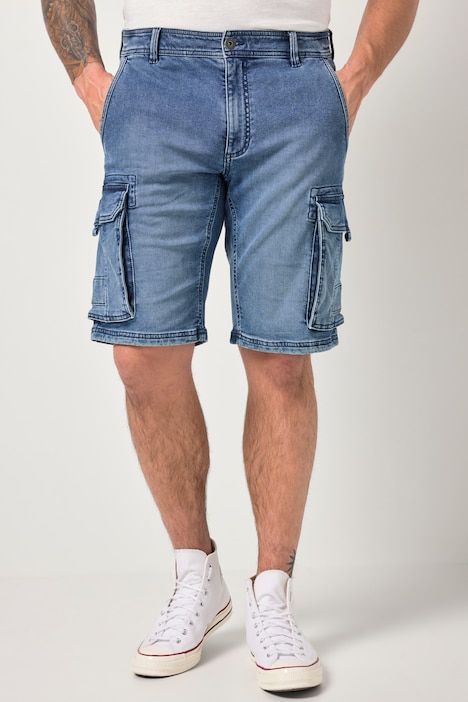 FLEXNAMIC® denim cargo Bermuda shorts