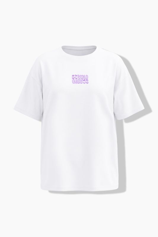 Embroidered Lettering Tee