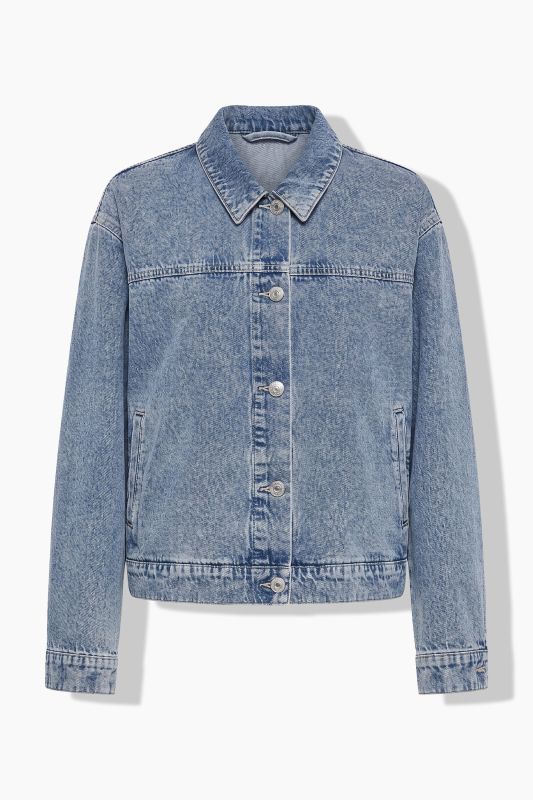 Rhinestone Fringed Denim Jacket