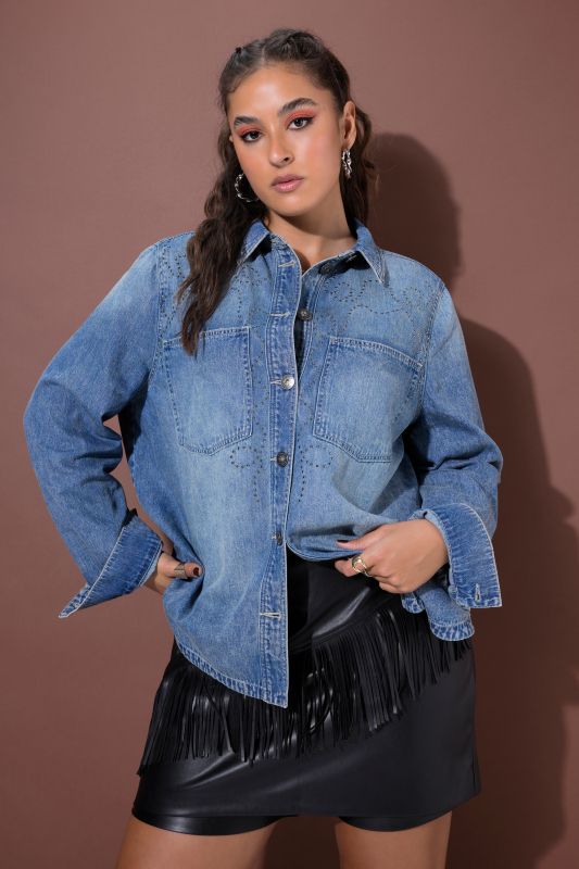 Rivet Studded Denim Shirt