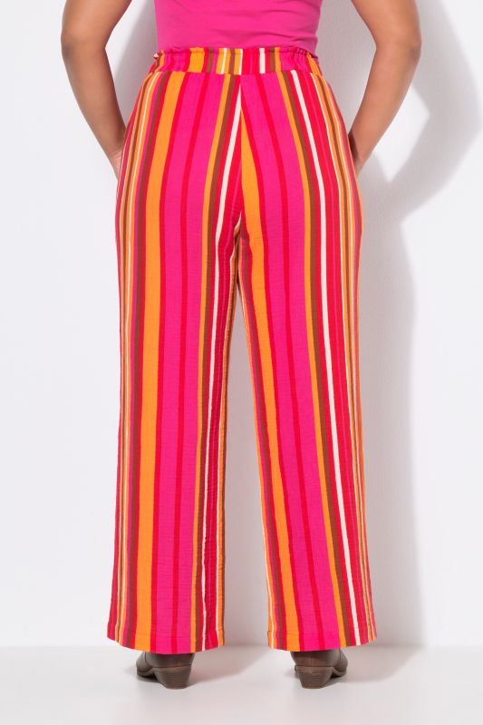 Sunshine Striped Elastic Waist Muslin Pants