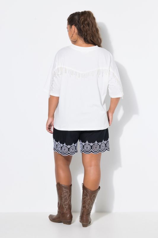 Pearl Fringe Oversized Tee