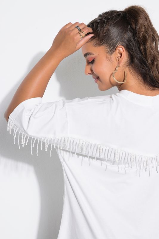 Pearl Fringe Oversized Tee