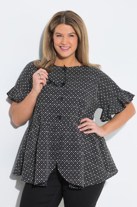 Eco Cotton Floral Embroidered A-Line Tunic
