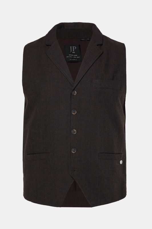 JP 1880 tweed vest FLEXNAMIC®, lapel, knitted back