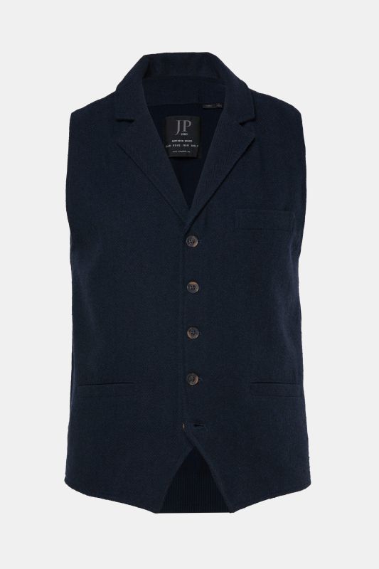 JP 1880 tweed vest FLEXNAMIC®, lapel, knitted back