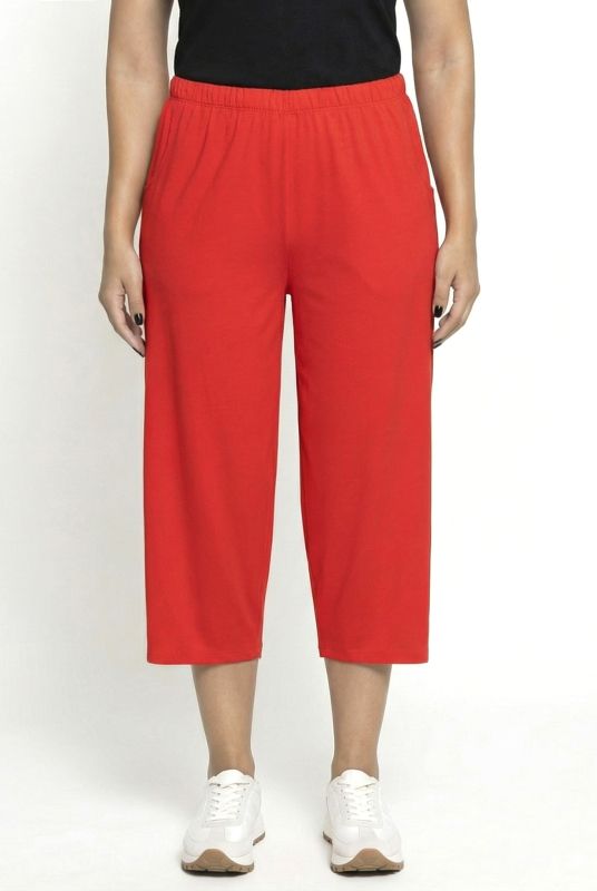 Cotton Knit Crop Pants