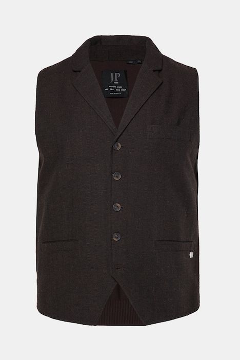 JP 1880 tweed vest FLEXNAMIC®, lapel, knitted back
