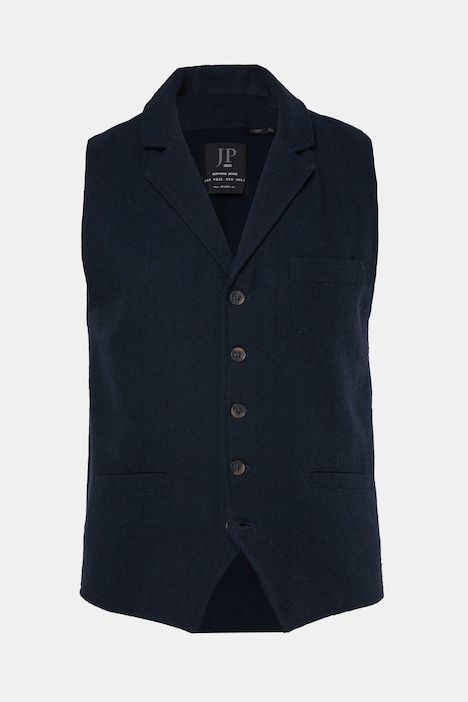 JP 1880 tweed vest FLEXNAMIC®, lapel, knitted back