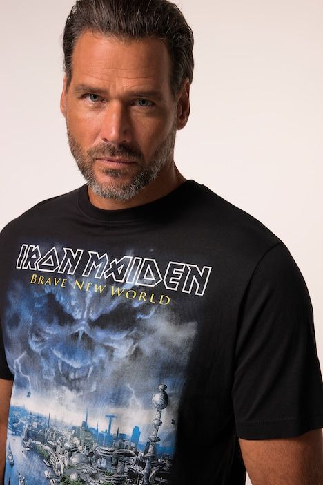 Тениска с голям принт Iron Maiden