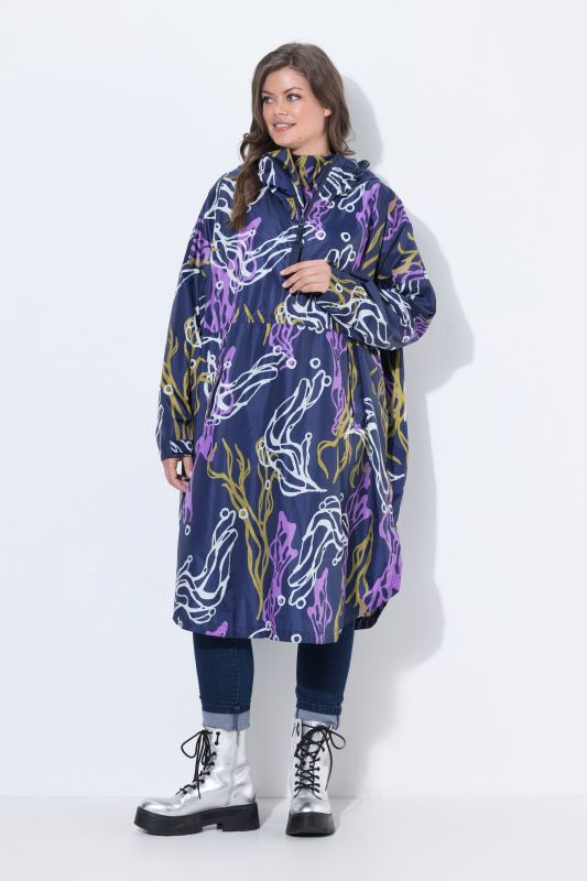 Seaweed Print Rain Poncho