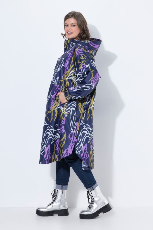 Seaweed Print Rain Poncho