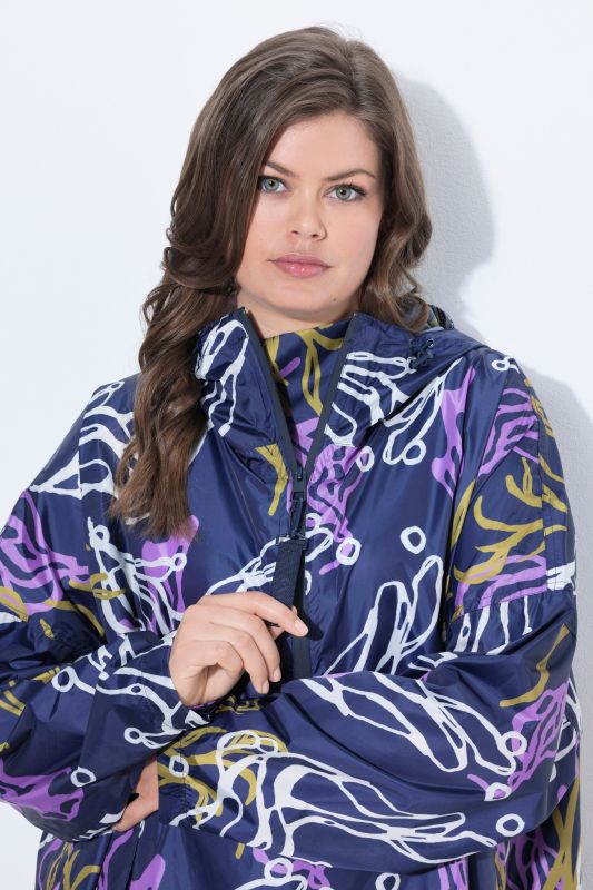 Seaweed Print Rain Poncho