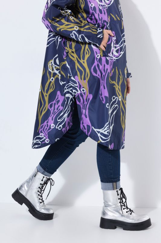 Seaweed Print Rain Poncho