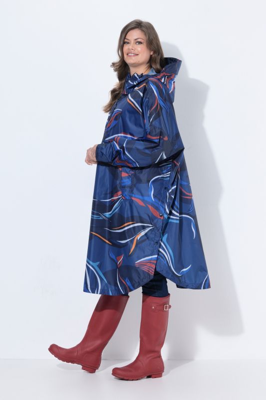 Whale Print Rain Poncho
