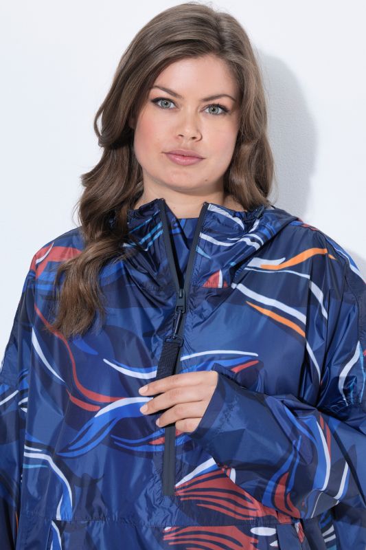 Whale Print Rain Poncho