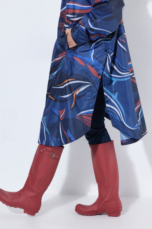 Whale Print Rain Poncho