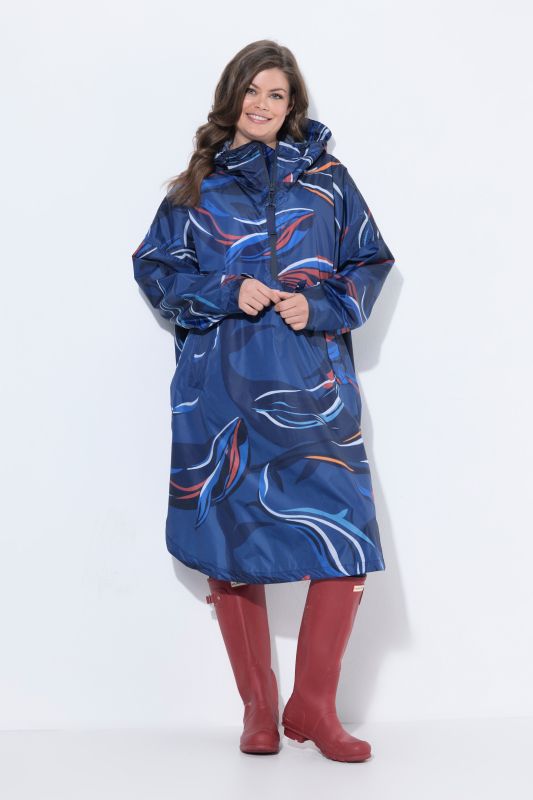 Whale Print Rain Poncho